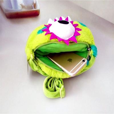 China 2020 Children's Toy Gift Kids Toy Monster Plush Green Cross 25cm - Body Shoulder Bag Massager Backpack for sale