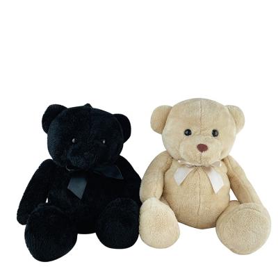 China Cute Stuffed Plush Toy 2 Packs Beige And Black Color Stripe Plush Toy 2 Packs Teddy Bear School Kids Bag Soft Smart for sale