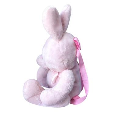 China 2020 Custom Portable Plush Toy Plush Toy Pink And Plush Toy White Rabbit Shape Shape Single Shoulder Backpacks for sale