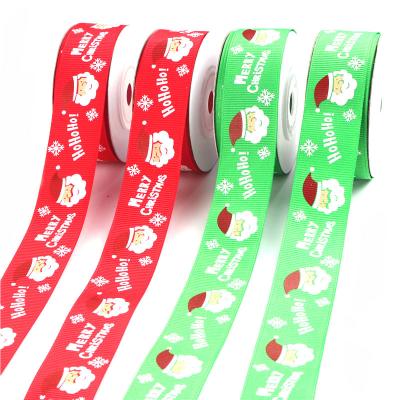 China Low MOQ High Tenacity Design Ribbon Wholesale Christmas Gift Printing Ribbon For Packaging for sale