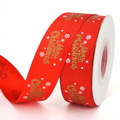 China Factory High Tenacity Low MOQ Christmas Ribbon Gift Box Package Materials Custom Satin Ribbons for sale