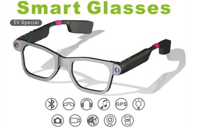 China handmade Flash light BT4.0 Bluetooth Smart Glasses Build - in 150 mAH Li-ion battery for sale