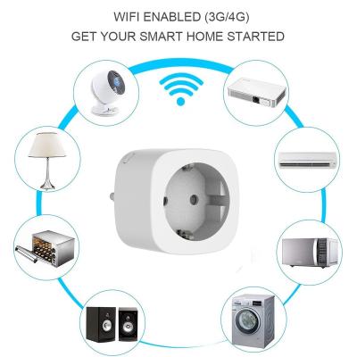 China 2020 Mini Wifi Smart Plug Outlet Mobile Phone Compatible with Alexa and Google Home with Timing Function for IOS/Android Smart Plug for sale