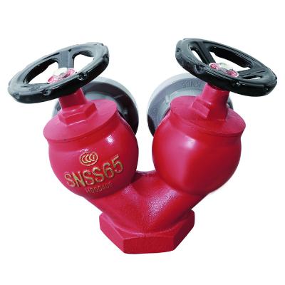 China Hot sale High quality Double valve double outlet hydrant for fire protection YUXIAO for sale