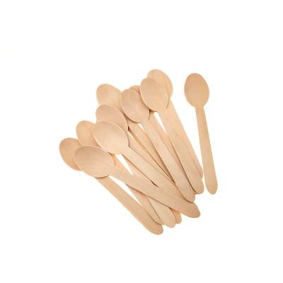 China Factory Price Eco - Friendly Biodegradable Disposable Wooden Spoon Sustainable With OPP Bag for sale