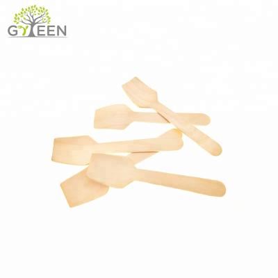 China Factory Price Eco - Friendly Biodegradable Disposable Wooden Spoon Sustainable With OPP Bag for sale