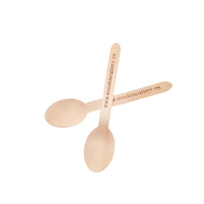 China 160mm biodegradable wooden spoon cheap japanese disposable birch wood for sale