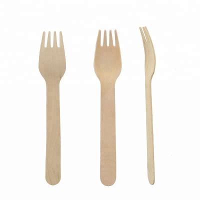 China Restaurant compostable personalized wooden disposable salad fork for sale