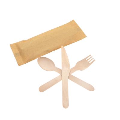 China Hotel Child Dinnerware Italian Chinese Compostable Camping Flatware Disposable Edible Cutlery Sets Knife Spoon Fork Small Spoon Birch Wood for sale