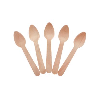 China Viable Compostable Mini Wooden Spoon Ice Cream Sampler for sale