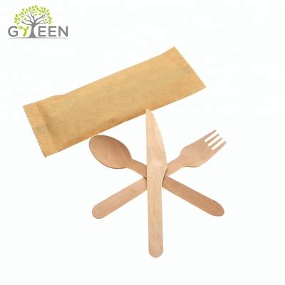 China Wholesale Disposable Eco-Friendly Wooden Tableware Birch Cutlery Supply for sale