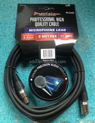 China High Quality Car Amplifier 5Meter XLR Male To Female Microphone Cable for sale