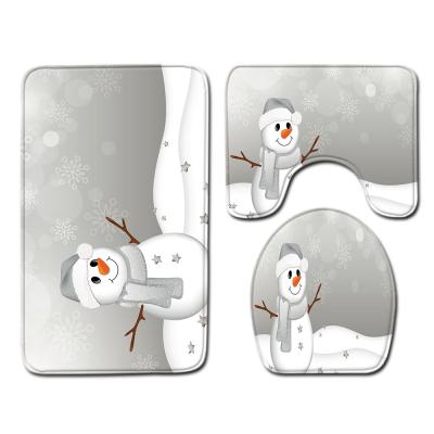 China Viable Design Custom Printing Luxury Unique DB Logo Toilet Set Mats Brands Toilet Cover for sale