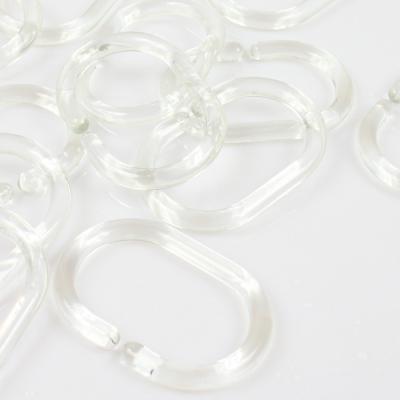 China Minimalist high quality transparent c-shaped plastic shower curtain hooks for bathroom for sale