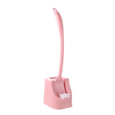 China Sustainable Pink Color Customize Ergonomic Logo Handle Toilet Brushes for sale