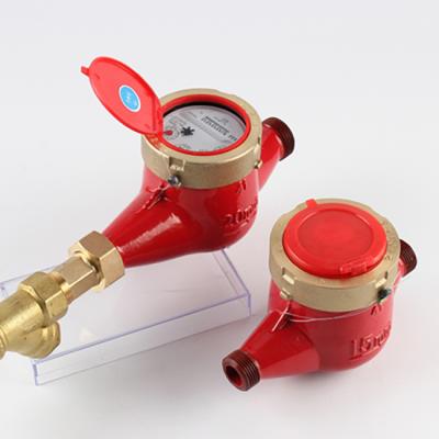 China Best Quality DN20 Iron Brass Horizontal Hot Water Meter Rotor Wet Hot Water Meter for sale