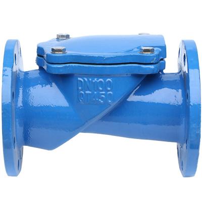 China General Good Price Swing Type One Way Check Valve With Nodular Cast Iron Rubber Flap Flange for sale