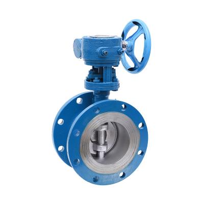 China DN50-DN500 Cast Iron Triple Eccentric Impeller General Steel Hard Sealing Flange Butterfly Valve for sale