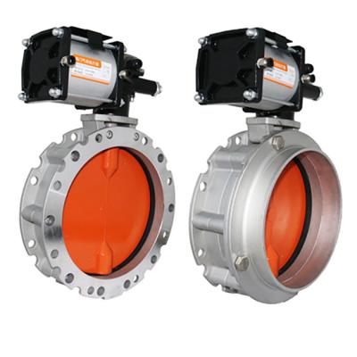 China General Wholesale Pneumatic Single/Double Special Powder Mixing Cement Aluminum Alloy Flange Wear-Resistant Butterfly Valve Power Plant for sale