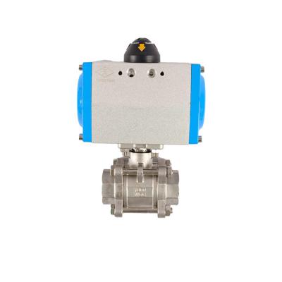 China General China Supplier 3 Pcs Stainless Steel Pneumatic Ball Valve for sale