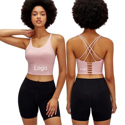 China Custom Logo Design Sexy Gym Yoga Sports Bra From China Factory Manufacturer Women Sports Bra QUICK DRY Tops for sale