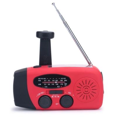 China Emergency PORTABLE Survival Mini Hand Crank Dynamo Solar Portable Radio Flashlight, Smartphone Charger, Reading LED Lamp Radio for sale