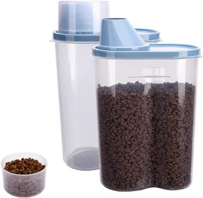 China LUCKYPET2022 New Design Non-automatic Cereal Pet Food Storage Container Professional Food Storage Container With Lid for sale