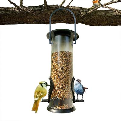 China Viable Outdoor Hanging Acrylic Wild Bird Feeders For The Garden, Easy To Fill And Clean PP Plastic Large Size Brid Feeder for sale