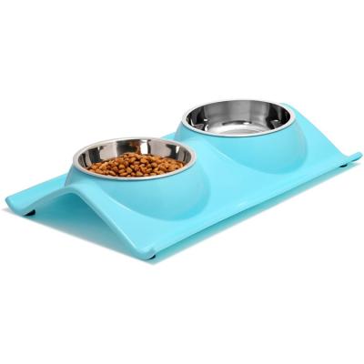 China Hot Sale Manufacturer Pet Food Premium Stainless Steel Professional Stocked Pet Bowl For Home for sale