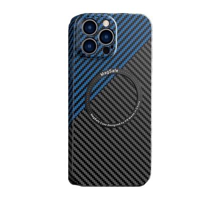 China Shockproof For iphone 13 Carbon Fiber Phone Case With Magnetic Wireless Charging Case For Iphone 13 12 11 pro Max Cover for sale