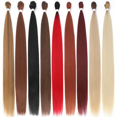 China Looks More Nature Straight Hair Bundles Extensions Ombre Hair Weaving 36Inch Super Long Synthetic Straight Hair Bundles Full to End for sale