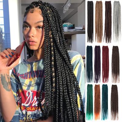 China High Temperature Fiber Ombre Crochet Hair Box Braids Cornrows Braids High Quality Braiding Hair Extension Synthetic Crochet Hair for sale