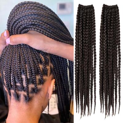 China High Temperature Fiber Ombre Crochet Hair Box Braids Synthetic Long Rainbow Pink Braiding Hair Crochet Hair For African Braids for sale