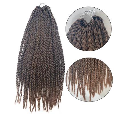 China High Temperature Fiber Box Braids Cornrows Braids High Quality Braiding Hair Extension Synthetic Crochet Hair Brown Blonde Grey Burgundy Ombre for sale