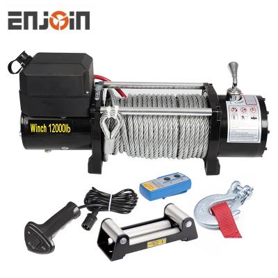 China AUTOMOTIVE ALERT 12v 24v Electric Winch 12000lbs Roller Fairlead 85' 3/8