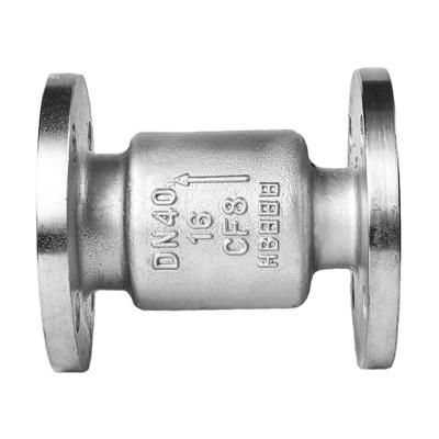 China General H42W Custom SS304 Pipe Steam Water Flow One Way Relief Control DN150 Flange Vertical Check Valve for sale