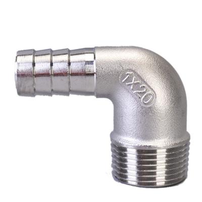 China Stainless Steel 304 316 90 degree outside screw and hose Elbow stainless steel pipe fitting for sale