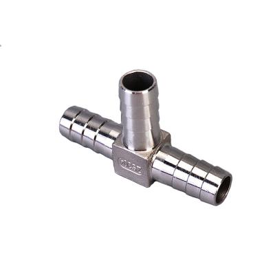 China Stainless Steel 304 316 mini air hose barbed Y-Shape Pipe Fitting connections connector T three way TEE for sale