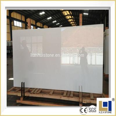 China High hardnss Crystal Glass Stone Pure Artificial White Marble Stone Nano White Stone LHA001 for sale