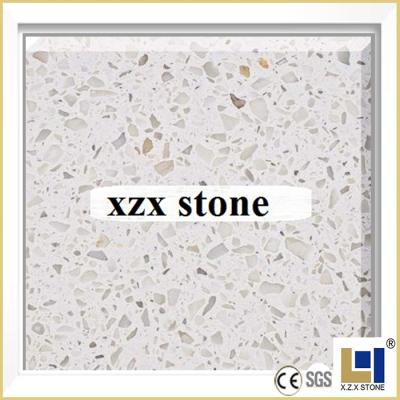 China Countertops Artificial Glacial White Stone Quartz Polished Big Tile Slabs Price for sale