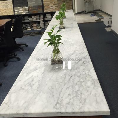 China Home Decor Carrara Table Work Top Italian Imported White Marble Top High Quality Table Top for sale