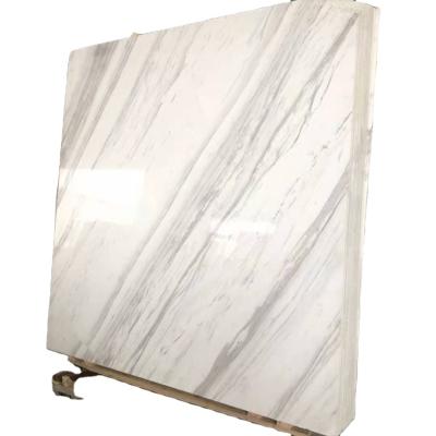 China 2cm Modern Gray Marble Flooring, White Volakas Marble Wall Tiles for sale