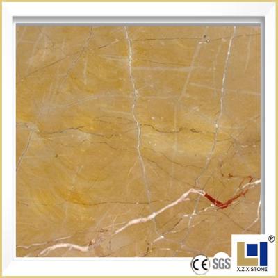 China Indoor and Outdoor Spanish Gold Amarillo Mares Yellow Polished Grand Prix Beige Marble Tile Slab for sale