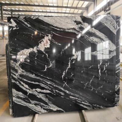 China Natural Stone Natural Black Granite Royal Ballet Color Black Granite Slab for sale