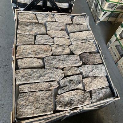 China Modern Random Natural Slate Paver Meshed Slab Mats Split Culture Slate Veneer Pavers for sale