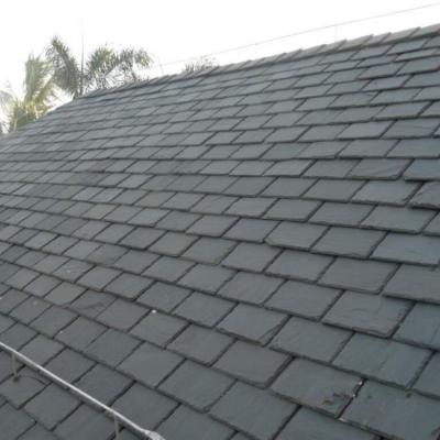 China Modern hot sale and popular top grade clean natural quarry roof slate with two small holes for sale