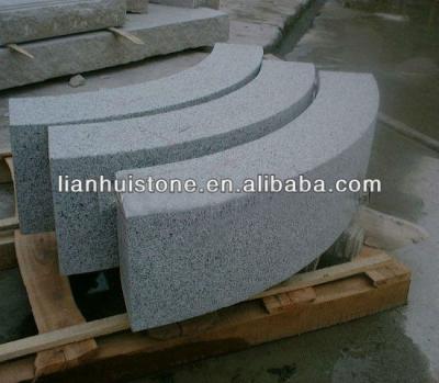 China G603 irregular kerbstone, round shape kerbstone for sale