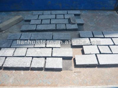 China Exterior Black G684 Basalt Interlock Paving Paver for sale