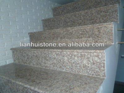 China G687 Indoor Peach Red Granite Step Staircase For Indoor Outdoor for sale