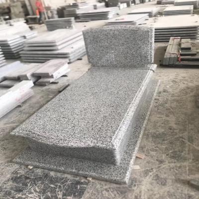 China Modern European Light Gray Granite Headstone Style Memorial Headstone And Monument For Cemetery for sale